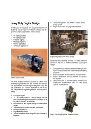 Heavy Duty Engine Design