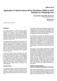 Application of Vehicle Interior Noise Simulation (VINS) for NVH ...