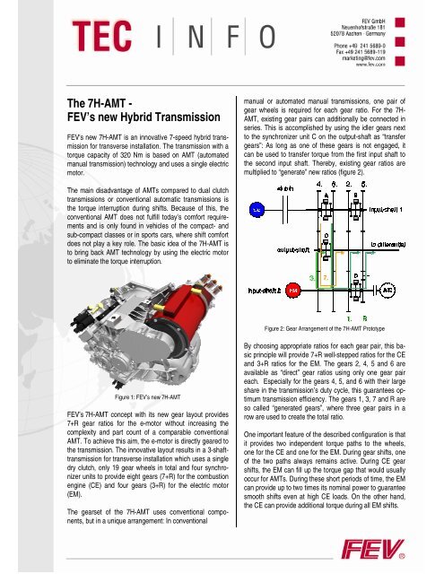 The 7H-AMT - FEV's new Hybrid Transmission