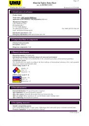 MSDS Sheet - Saunders Mfg Co