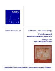 Forschung und wissenschaftliches Rechnen - Beiträge zum - GWDG