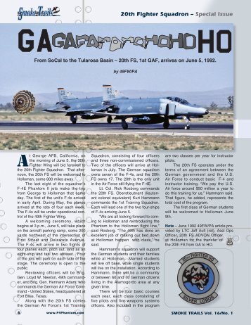 20th Fighter Squadron – Special Issue - F-4 Phantom II Society