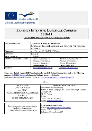 ERASMUS INTENSIVE LANGUAGE COURSES