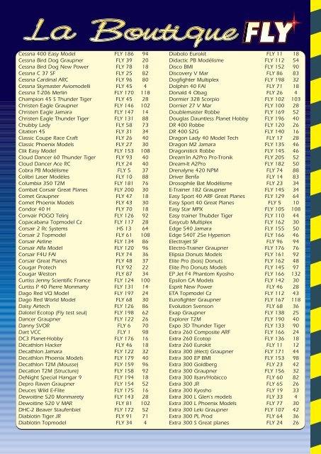 INDEX DES ARTICLES FLY AU 19-04-2012 - Fly International.fr, le ...