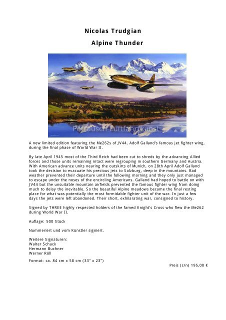 Last Man Home by Nicolas Trudgian signed by 357th Fighter Group Aces