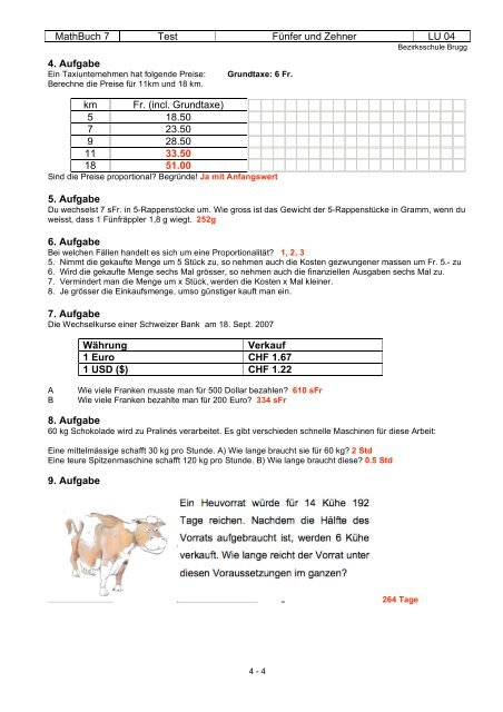 MathBuch 7 Test Fünfer und Zehner LU 04 1 ... - Schule Brugg