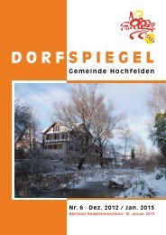 6 Dezember/Januar - Gemeinde Hochfelden