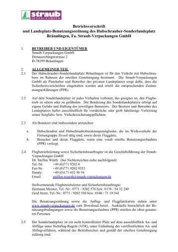Benutzungsordnung HLP – PDF - Straub-Verpackungen GmbH