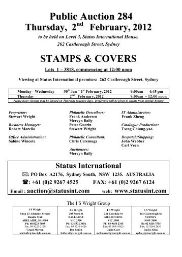 Public Auction 284 - Status International