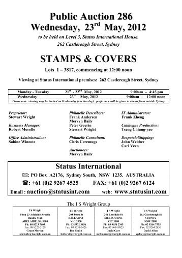 Public Auction 286 - Status International