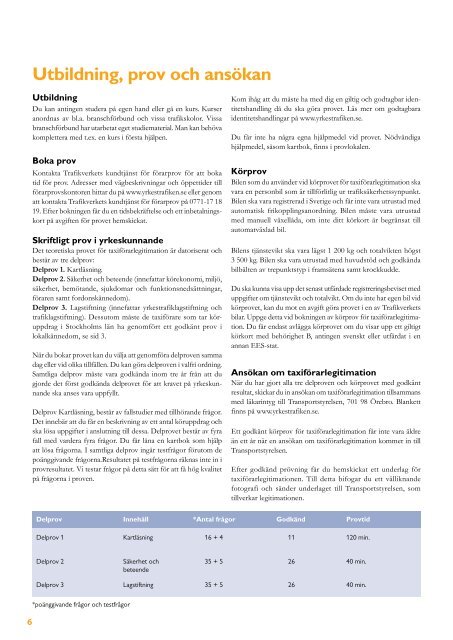 Taxiförarlegitimation - Transportstyrelsen