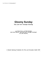 Gloomy Sunday - Das Lied vom Traurigen Sonntag