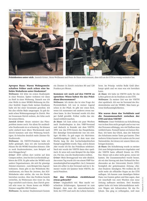 Zeitung des Verbands der studierenden an der etH nr. 5/11-12, 20 ...