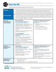 Over the Hill - National Council of Teachers of Mathematics