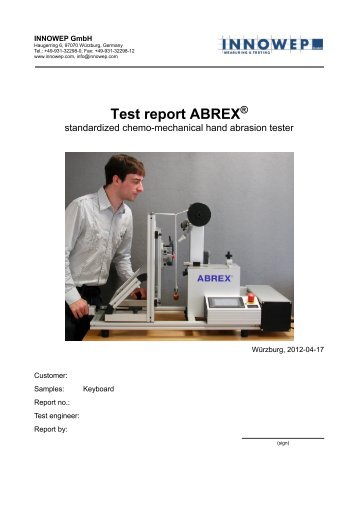 Test report ABREX - INNOWEP GmbH