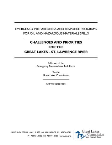 Report of the Emergency Preparedness Task Force - Great Lakes ...