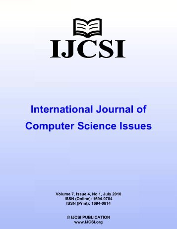 ijcsi publication 2010