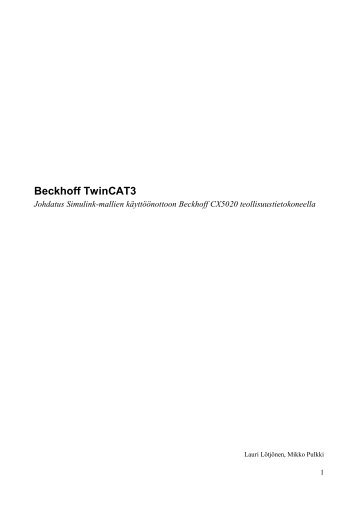 Beckhoff TwinCAT3