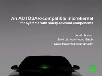 An AUTOSAR-compatible microkernel for safety-relevant components