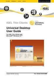 IGEL Universal Desktop Linux User Guide - public