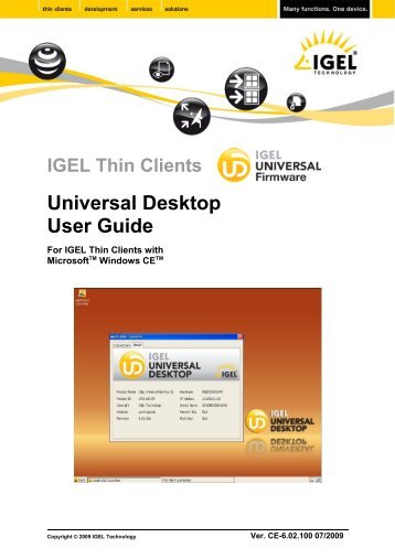 IGEL Universal Desktop Linux User Guide - public