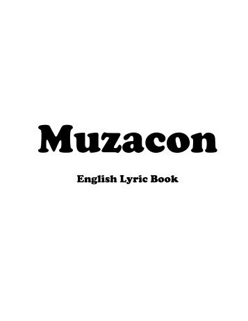 English Lyric Book - Muzacon