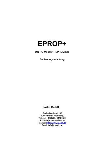 EPROP - der PC-MegaBit-EPROMmer - taskit Embedded Systems