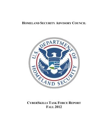 CyberSkills Task Force Report - U.S. Department of Homeland ...