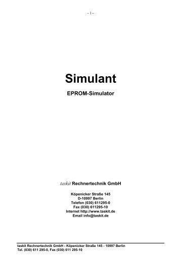EPROM-Emulator Simulant - Taskit Rechnertechnik GmbH