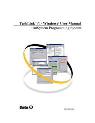 TaskLink™ for Windows® User Manual UniSystem Programming ...