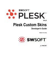 Plesk Custom Skins - Parallels