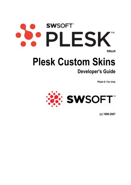 Plesk Custom Skins - Parallels