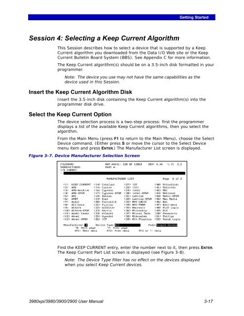 3980xpi Users Manual - Data I/O Corporation