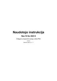 Naudotojo instrukcija Nav N Go iGO 8