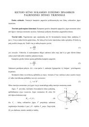 Kietojo kūno sukamojo judėjimo dinamikos pagrindinio ... - KTU Fizika