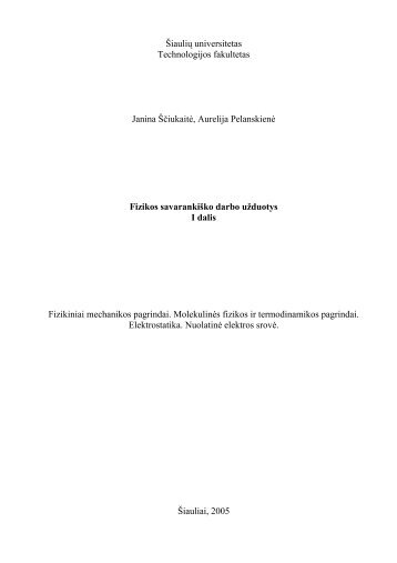 MOLEKULINĖS FIZIKOS IR TERMODINAMIKOS PAGRINDAI