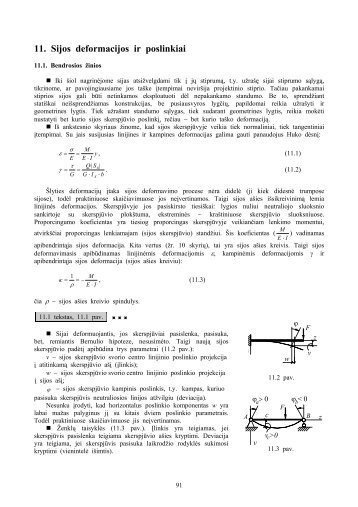 11. Sijos deformacijos ir poslinkiai - Vilniaus Gedimino technikos ...