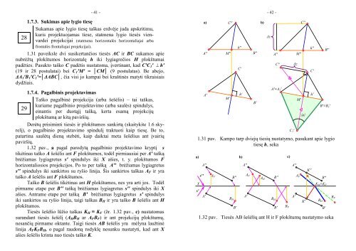 Vaizduojamoji geometrija(paskaitų konstektas) - Šiaulių universitetas