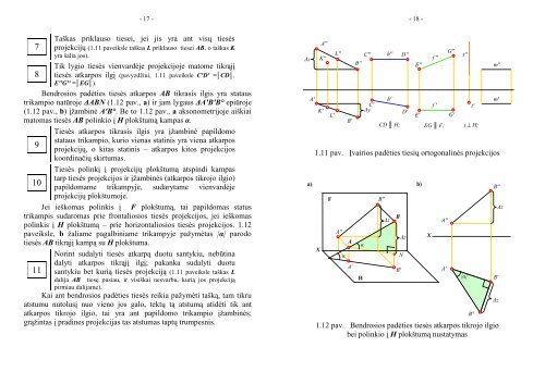 Vaizduojamoji geometrija(paskaitų konstektas) - Šiaulių universitetas