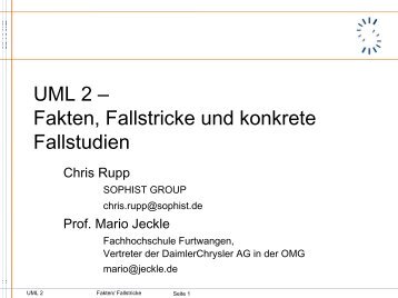 UML 2 – Fakten, Fallstricke und konkrete Fallstudien - Mario Jeckle