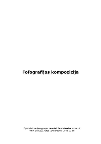 Fofografijos kompozicija