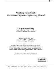 Working with objects The OOram Software Engineering Method ... - IfI