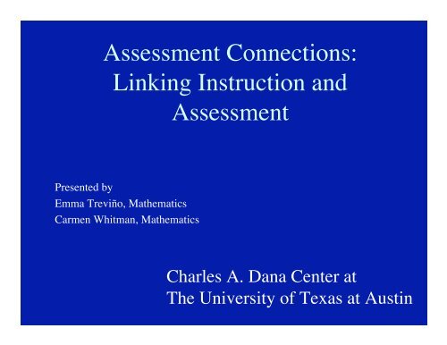 Clarifying the TEKS - Charles A. Dana Center