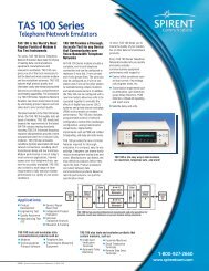 TAS 100 Series Telephone Network Emulators - TekNet Electronics