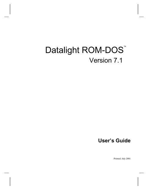Datalight ROM-DOS