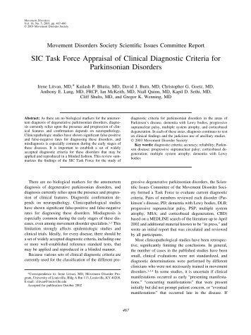 SIC Task Force appraisal of clinical diagnostic criteria for ...