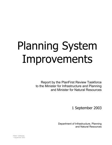 Final Report PlanFirst Review Taskforce - Department of Planning