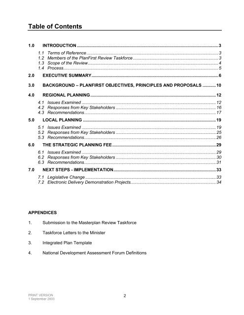 Final Report PlanFirst Review Taskforce - Department of Planning