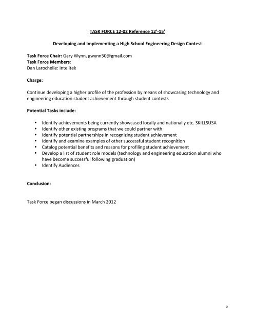 ITEEA Task Force Handbook - International Technology and ...