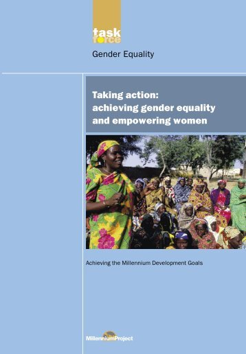 Taking action: achieving gender equality and empowering women